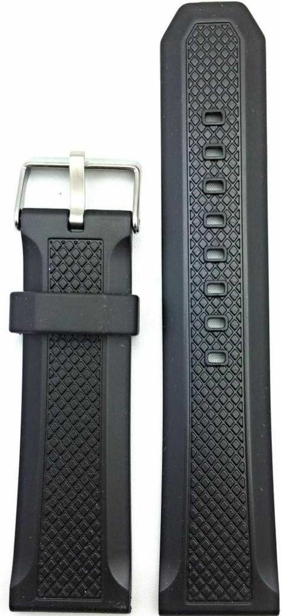 Wholesale NewLife Newlife 24Mm Black Rubber Watch Band | Comfortable And Durable Pvc Material, Replacement Wrist Strap That Brings To Any Watch For Men And Women