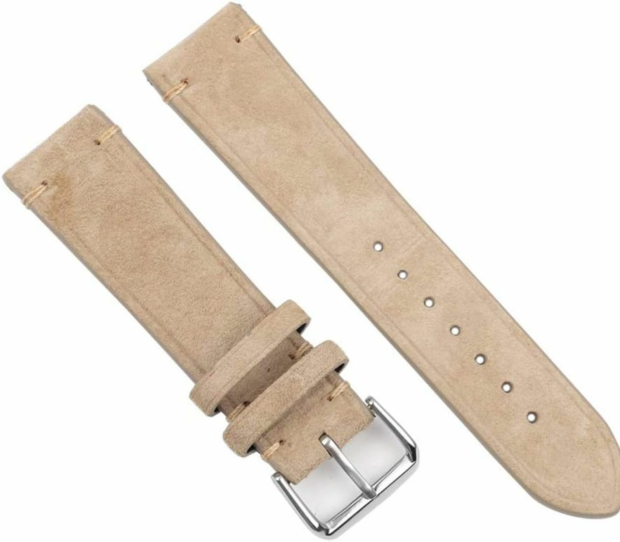 Best Onthelevel Onthelevel Classic Suede Leather With Tanned Leather Back Watch Band Strap For Men Or Women - 18Mm 20Mm 22Mm