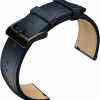 Best Ticwatch Ticwatch Pro 5 Smartwatch Band Replacement 24Mm Width Leather Watch Strap Quick Release Genuine Watch Band Only For Pro 5 Watch, Tuxedo Black