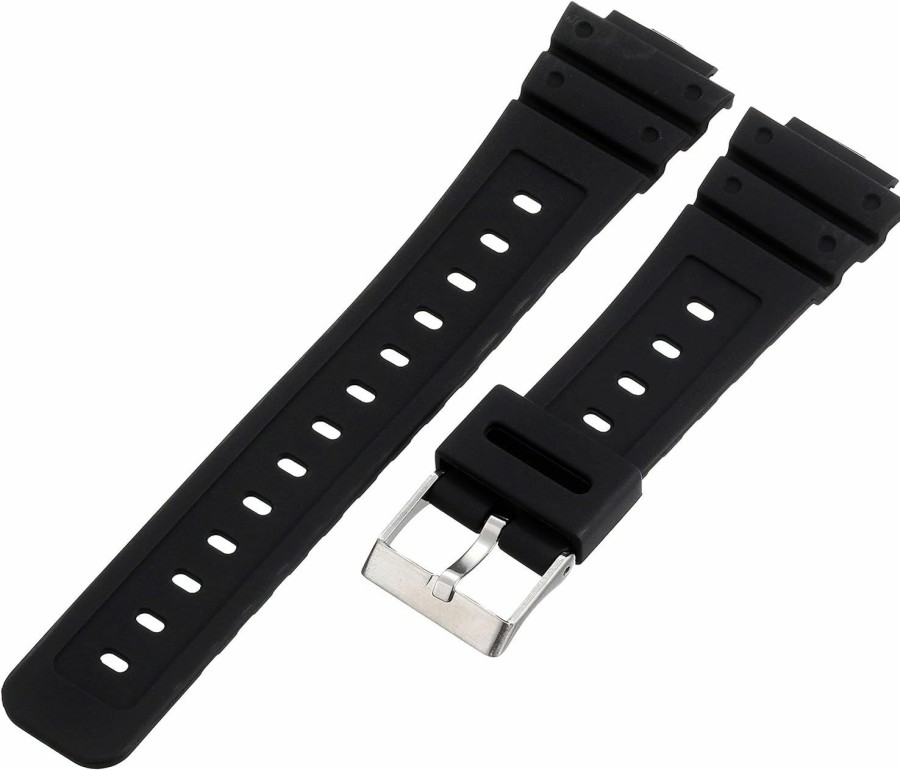 Hot Hadley-Roma Hadley-Roma Ms3210Ra 160 16Mm Polyurethane Black Watch Strap