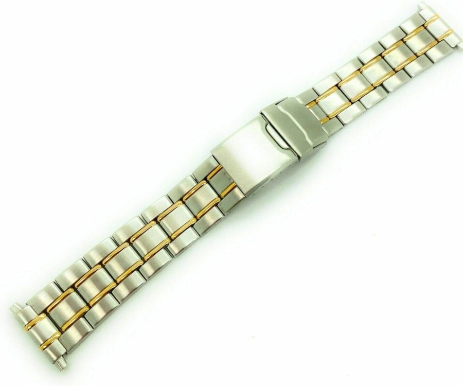 Online all4udeals 18Mm 20Mm 22Mm Gold And Silver Stainless Steel Metal Watch Band