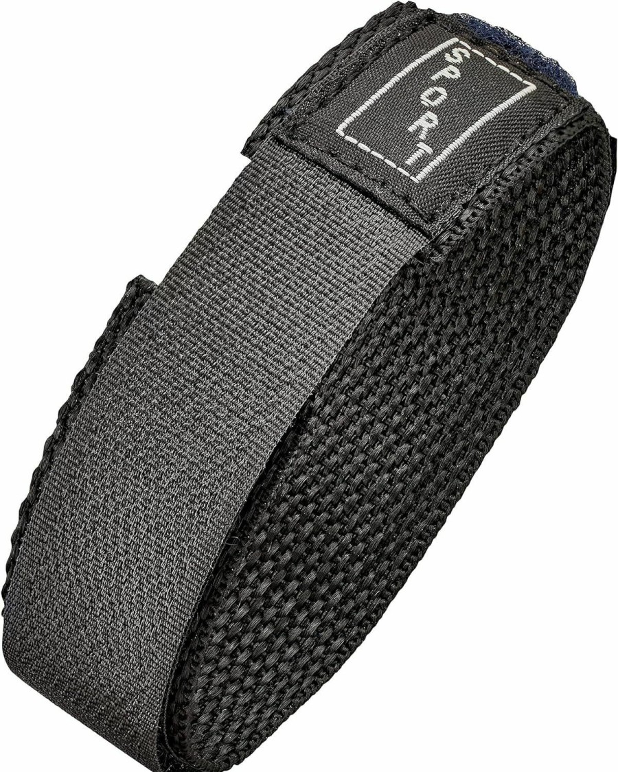 Wholesale ALPINE INTERNATIONAL Alpine Sporty Nylon Fabric Adjustable Strap For 20Mm Watch Band - Waterproof & Quick Dry Nylon Replacement Watch Bands For Women & Men - Compatible With Regular And Smart Watch Bands(Black/Black)