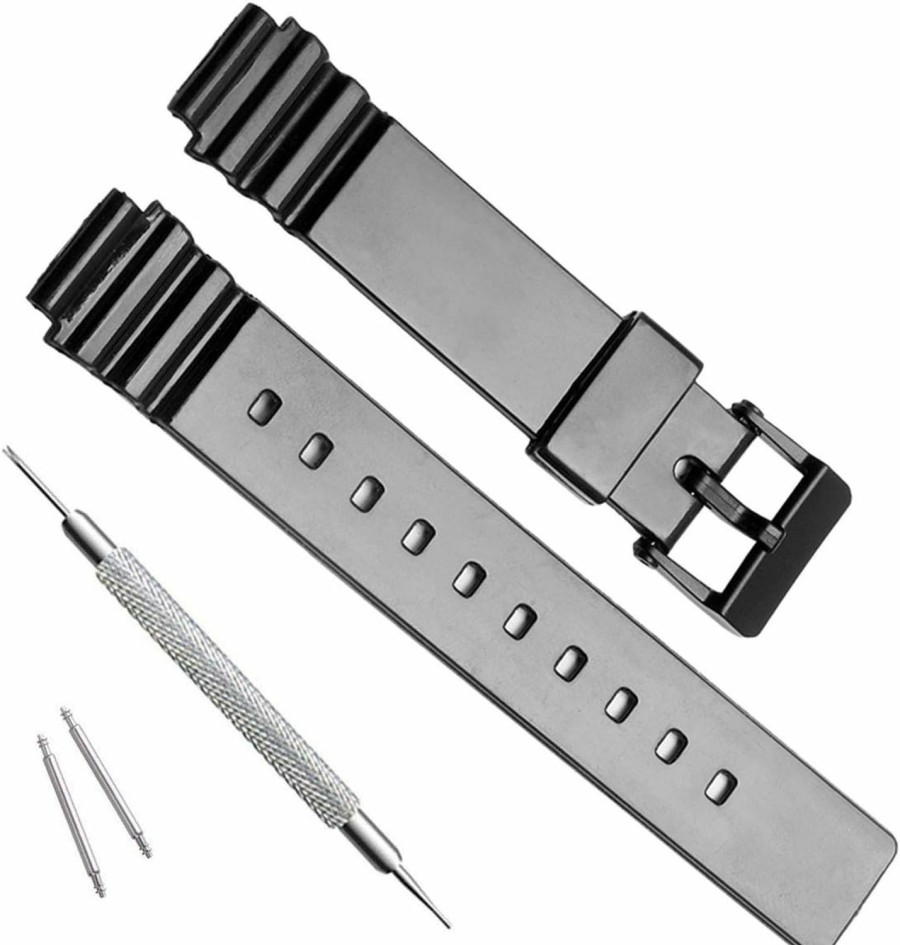 New uEmoh Waterproof Natural Resin Replacement Watch Band For Casio Women'S Lrw200H