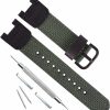 Clearance uEmoh Premium Nylon Watch Strap For Casio Sgw-100 Sgw-200 Pas-400B Gw-3000B Gw-3500B Twin Sensor Men'S Sport Watch - Replacement Leather Watch Band Pathfinder Prs-400B-2V Pas410B-5V Men'S Watchband Accessories