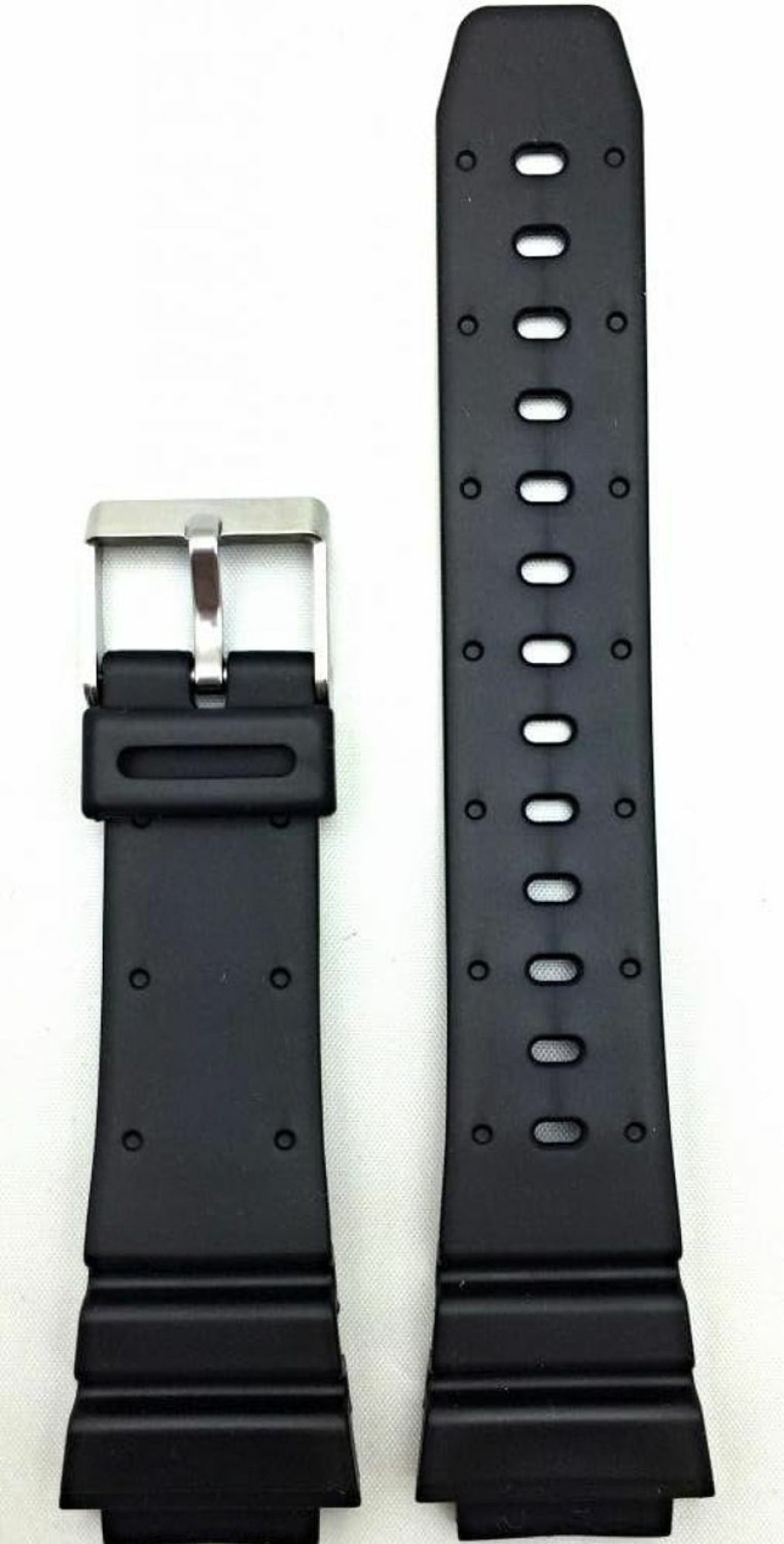 Online NewLife Newlife 18Mm Black Rubber Watchband - Comfortable And Durable Pvc Material Watchstrap