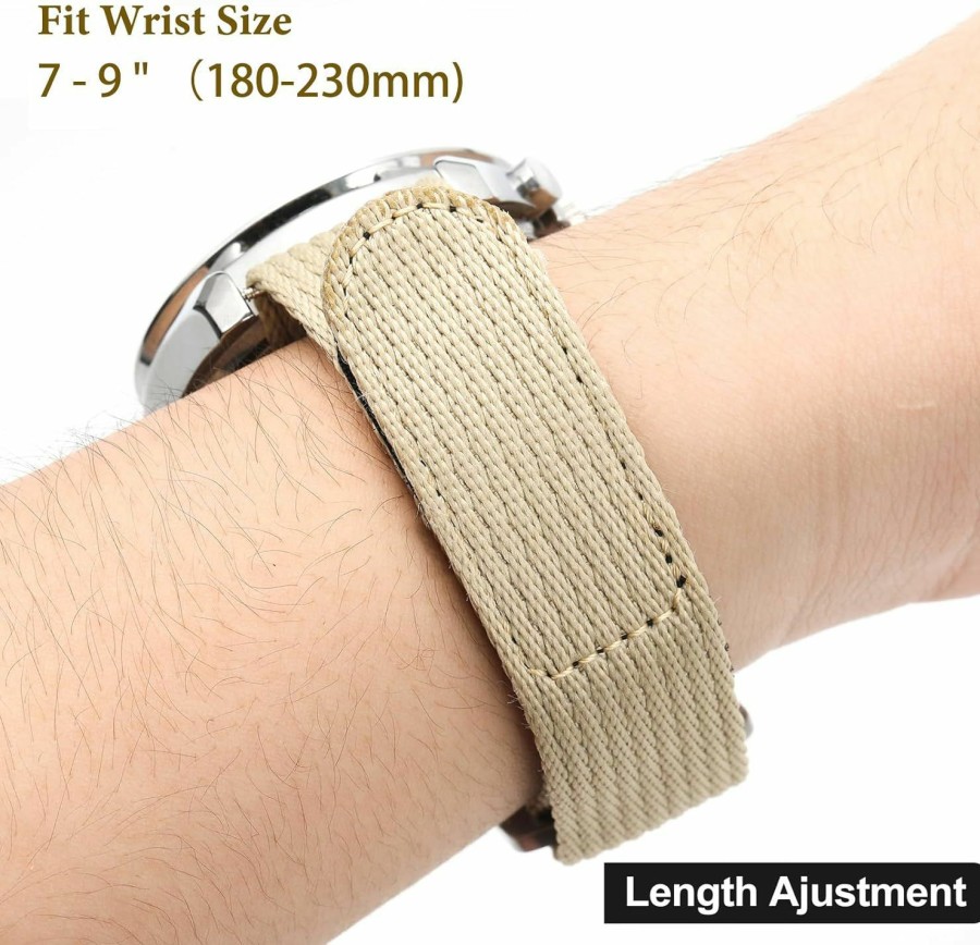 Hot 1963 Watch Nylon Watch Band - Hook And Loop Fasteners One Piece Watch Strap 20Mm 22Mm - Sport Watch Bands For Men Women