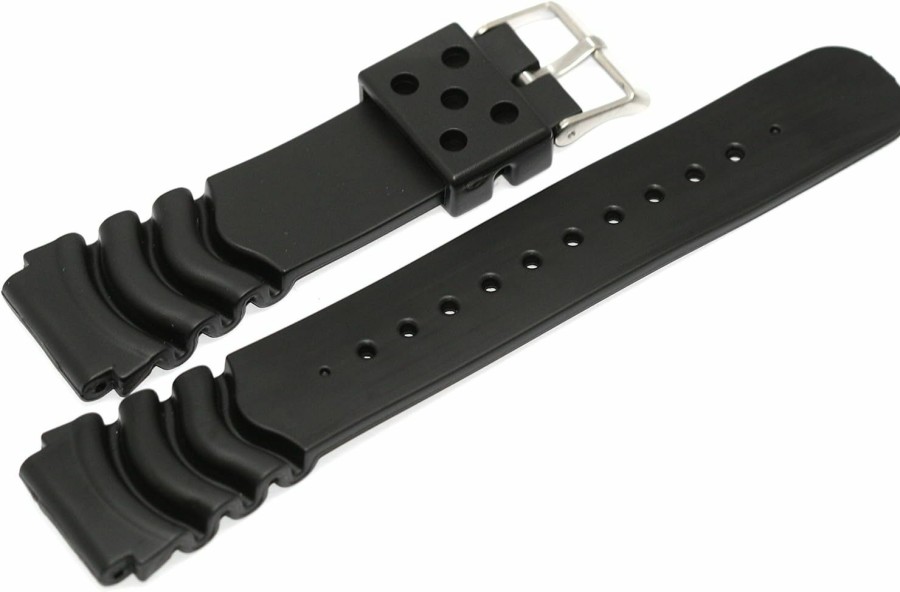 New Cuir De Lyon 22Mm Black Rubber Diver Watch Band Strap Fits Monster Seiko Skx 031 Skx781 Skx007