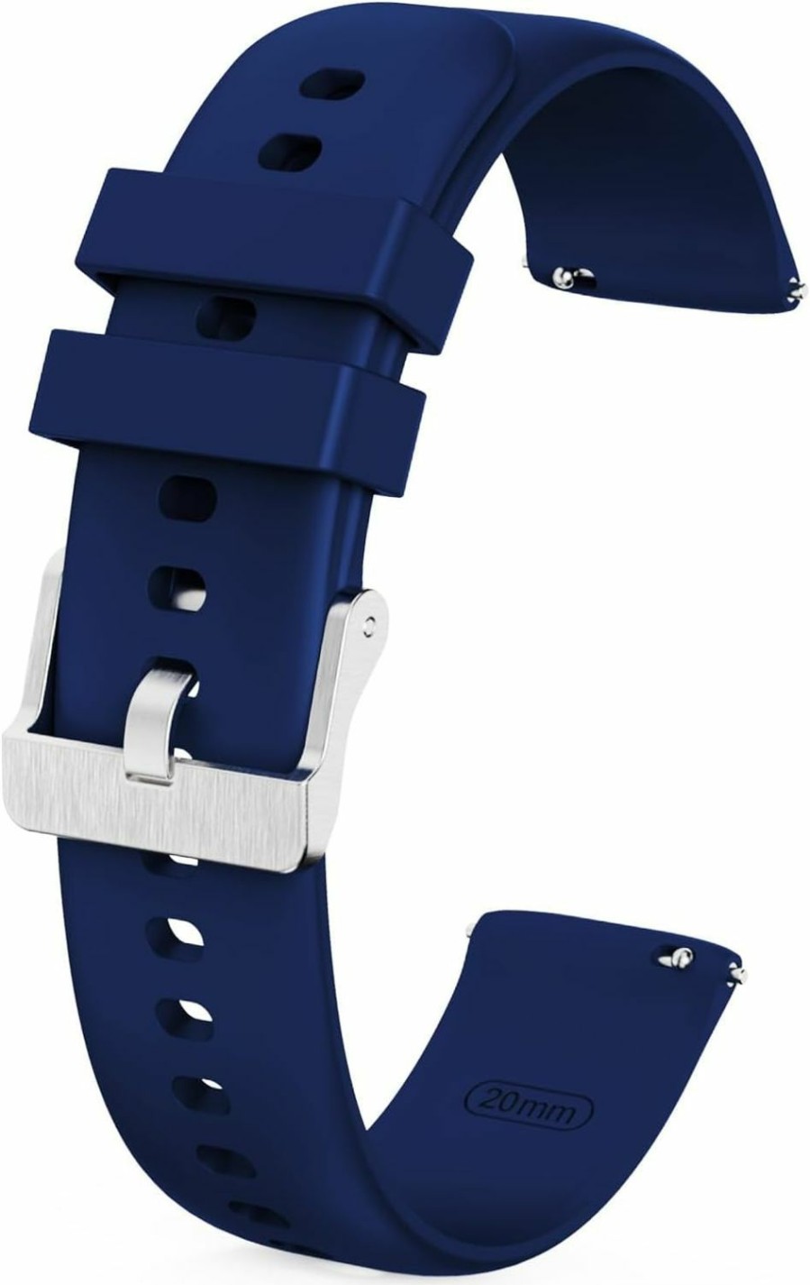 Clearance NBONAL Nbonal Silicone Watch Band With Quick Release For Women Men Soft Thin Strap For Replacement(20Mm-Dark Blue)