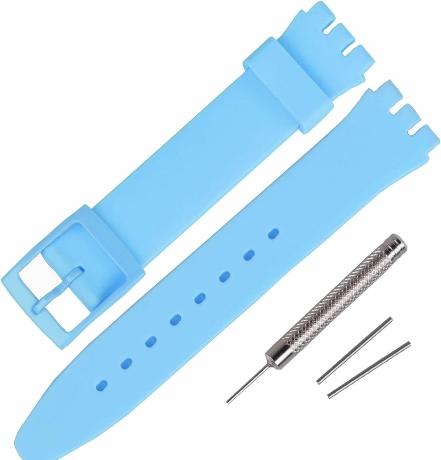 Online Rihahisy Silicone Rubber Watch Strap/Watch Band Replacement For Swatch