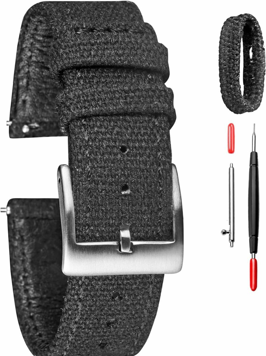 Online hemsut h Hemsut Canvas Quick Release Watch Band For Men Women, 18Mm, 20Mm, 22Mm, Military Quick Release Replacement Watch Straps Wrap