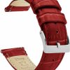 Hot BARTON WATCH BANDS 14Mm Crimson Red - Barton Alligator Grain - Quick Release Leather Watch Bands