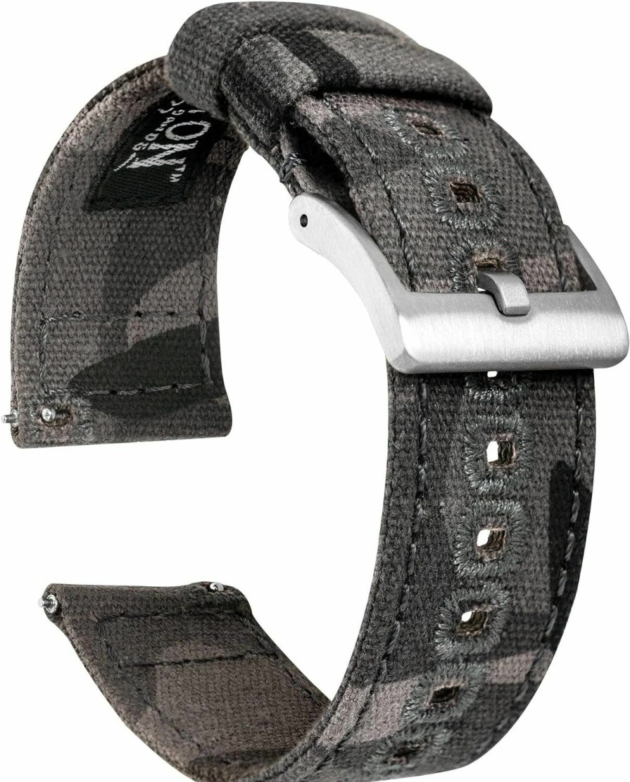 Wholesale BARTON WATCH BANDS Barton Camouflage Canvas Quick Release Watch Band Straps - Choose Color & Width - 18Mm, 19Mm, 20Mm, 21Mm, 22Mm, 23Mm, Or 24Mm