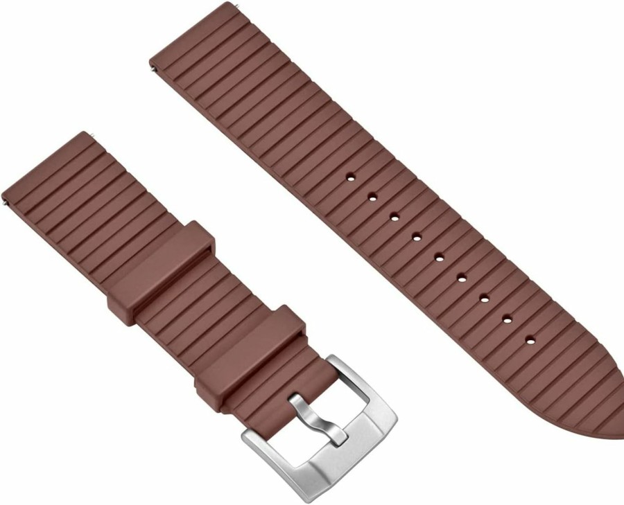 Best SINAIKE High Density Quality Fkm Fluororubber Rubber 20Mm 22Mm Watch Bands Strap Brushed Stainless Steel Buckle Quick Release Watch Bracelet For Men Women