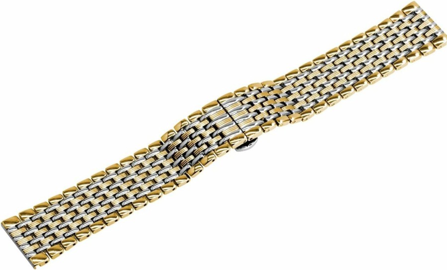 Online SINAIKE Multi Stripes 18Mm 20Mm 22Mm Black Rose Gold Silver Two Tone Metal Watch Strap Tapered Engravings Stainless Steel Metal Watch Band For Men Women…