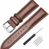 Wholesale Narako Leather Watch Bands Genuine Calf Leather Replacement Watch Straps With Stainless Steel Buckle 12Mm 14Mm 16Mm 18Mm 20Mm 22Mm 24Mm For Men And Women