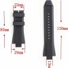 Clearance Adwoa Adwoa Silicone Rubber Watch Band Strap Replacement For Michael Kors - 13X29Mm Watch Band Compatible With Mk8380 Mk8356 Mk8295 Mk9020