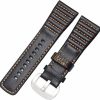 Best Nice Pies 28Mm Men'S Genuine Leather Watch Band Compatible With Seven Friday M1 M2 P3 Sf Calfskin Black Watch Straps With Heavy Duty Metal Buckle Watch Accessories