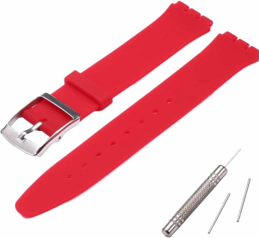 Online MCXGL Mcxgl Silicone Replacement Strap Ultra-Thin Ladies Watch Band Compatible With Swatch Skin Series No Second Watch (16Mm)