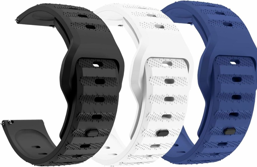 Hot uEmoh Quick Release Watch Band With Reinforced Metal Squre Buckle, Soft Silicone Breathable Micronized Replacement Sport Loop Strap For Women And Men(18Mm,20Mm,22Mm)