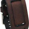 New Nemesis Nemesis #Bfxbb Vintage Charcoal Brown Criss Cross Wide Leather Cuff Watch Wrist Band