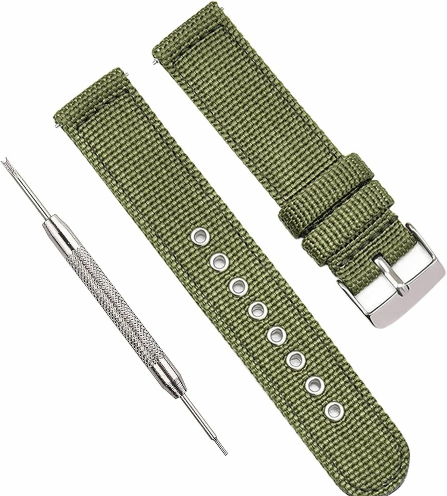 Best uEmoh Watch Straps, Quick Release Nylon Watch Bands For Men Women, Watch Bands Of Multiple Colors & Width(16Mm,18Mm, 20Mm, 22Mm)