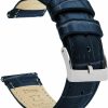 Clearance BARTON WATCH BANDS 14Mm Navy Blue - Barton Alligator Grain - Quick Release Leather Watch Bands