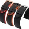 Hot Strapseeker Luca Nylon & Silicone Rubber Watch Strap Performance Hybrid Canvas Watch Bands For Men & Women- Quality Waterproof Replacement Watch Bands - Compatible With Most Watches -20Mm, 22Mm, 24Mm