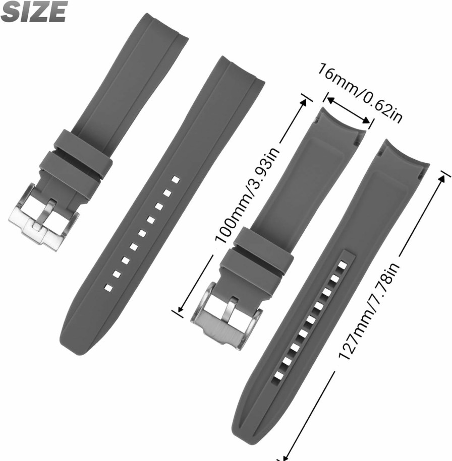 New uEmoh Uemoh Watch Band For Moonswatch Watch, Curved No Gap Soft Silicone Strap For Omega X Swatch Moonswatch Speedmaster 20Mm Watch, Quick Release Watch Replacement Strap Men Women