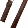 Online NewLife 14Mm Dark Brown Genuine Leather Watchband | Teju Lizard Grain, Lightly Padded, Replacement Wrist Watchstrap That Brings New Life To Any Watch (Womens Standard Length)