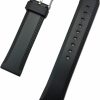 Wholesale NewLife Newlife 22Mm Black Watchband | Pvc Rubber Replacement Wrist Watchstrap With Stainless Steel Buckle