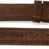 Wholesale Speidel 16Mm Brown Padded Distressed Stitched Leather Watch Band Strap