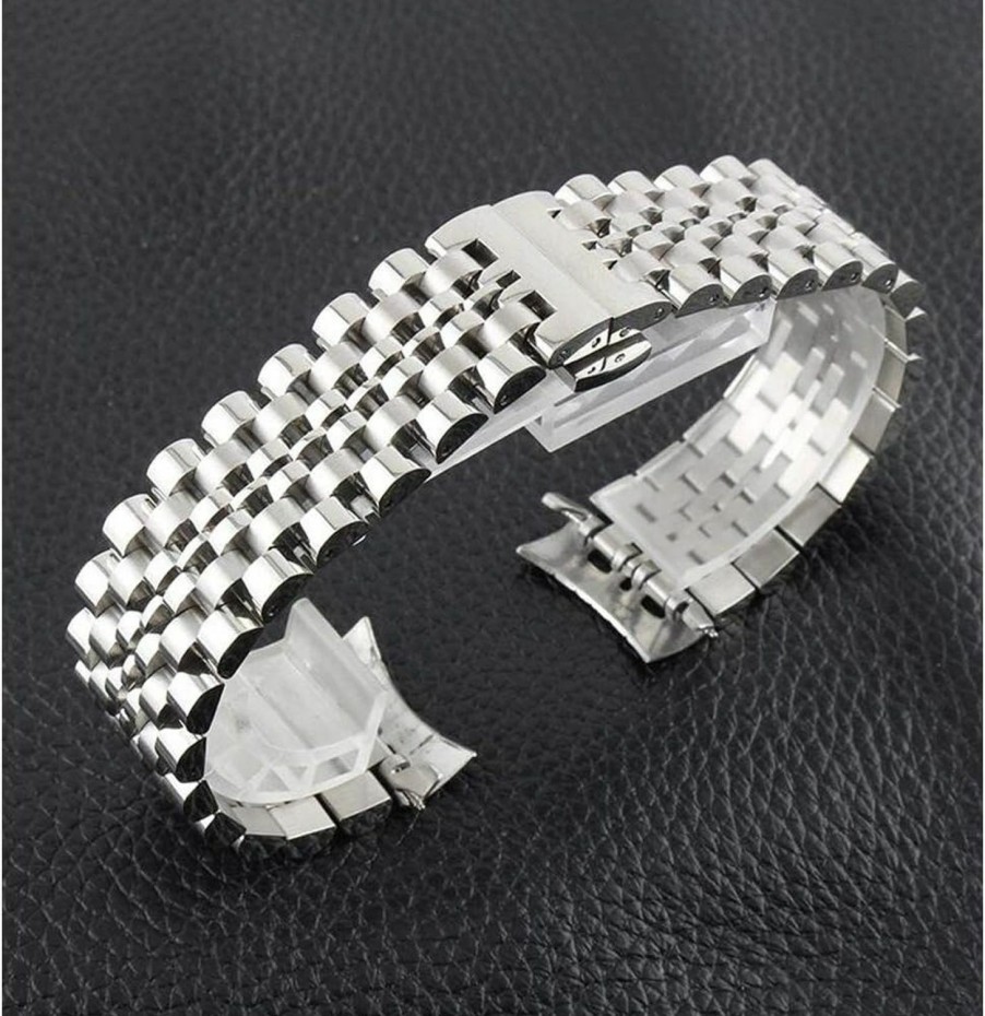 New vmobike Curved Stainless Steel Metal Watch Band Strap Butterfly Buckle Clasp 14Mm-22Mm