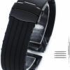 New Kaixuan Silicone Rubber Stripe Waterproof Watch Band Strap Bracelet Buckle Clasp For Men Women 18Mm/20Mm/22Mm/24Mm