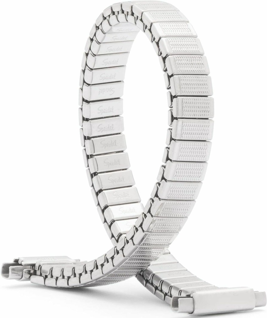 New Speidel Speidel Ladies Twist-O-Flex Expansion Replacement Watch Band Silver Tone Straight End 10-14Mm