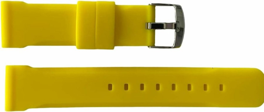 Wholesale BUZZUFY Buzzufy Silicone Yellow Chrono Watch Strap/Band 18Mm