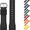 New Generic Quick Release Rubber Band For Iwc Pilot Portuguese Watches, Replacement Watch Band With Buckle For Iwc Schaffhausen Pilot Watches Fkm Rubber Watch Strap - Multiple Colors