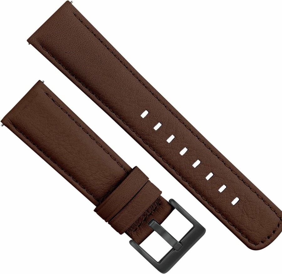 Clearance BARTON WATCH BANDS Barton Water-Resistant Leather Watch Bands - Quick Release - Choose Strap Color & Size - 18Mm, 20Mm, 22Mm & 24Mm Watch Straps