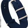 New Benchmark Basics Benchmark Basics Nylon Watch Band - Waterproof Ballistic Nylon One-Piece Military Watch Straps For Men & Women - Choice Of Color & Width - 18Mm, 20Mm, 22Mm Or 24Mm