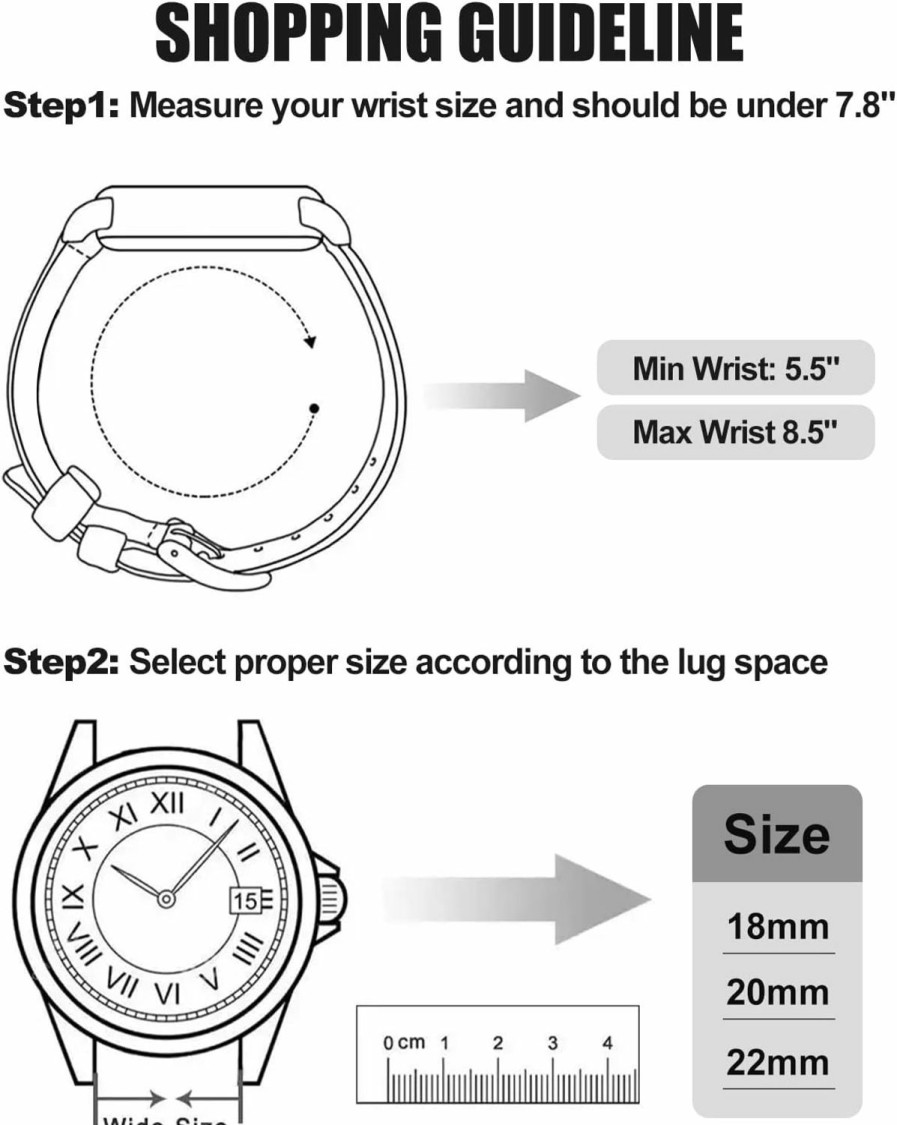 Clearance TACTICAL FROG 18Mm 20Mm 22Mm Watch Band With Stainless Steel Buckle, Waterproof Nylon Watch Strap For Men & Women