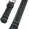 New NewLife Newlife 16Mm Black, Rubber Polyurethane (Pu) Material Watchband | Comfortable Tough, Durable Replacement Watchstrap That Brings To Any Watch (For Men And Women)