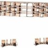 Best zjchao Zjchao 10Mm / 0.4In Stainless Steel Watch Strap, Replacement Adjustable Length Watch Band Rose Finish Metal Watch Band Stainless Steel Bracelet Straps Gold Polished Strap For Men Women