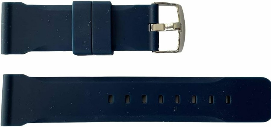 New BUZZUFY Buzzufy Silicone Dark Blue Chrono Watch Strap 18Mm