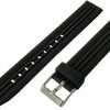 Best Voguestrap Voguestrap Tx54418Bk Allstrap 18Mm Black Regular-Length Tire Thread Silicone Sport Watchband