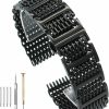 Wholesale Hstrap Hstrap 20Mm/22Mm24Mm Shark Mesh H Link Polished Stainless Steel Watch Band Butterfly Buckle Silver/Black