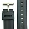 New NewLife Newlife 16Mm Black Rubber Pvc Material Watchband | Comfortable And Durable Replacement Wrist Watchstrap That Brings To Any Watch For Men And Women