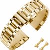 Online Nixiamy Stainless Steel Watch Bands Universal Metal Replacement Watch Straps For Men Women With Straight & Curved End 8 Sizes(14Mm-24Mm) 4 Colors(Gold,Sliver,Black,Gold-Silver Two Tone)