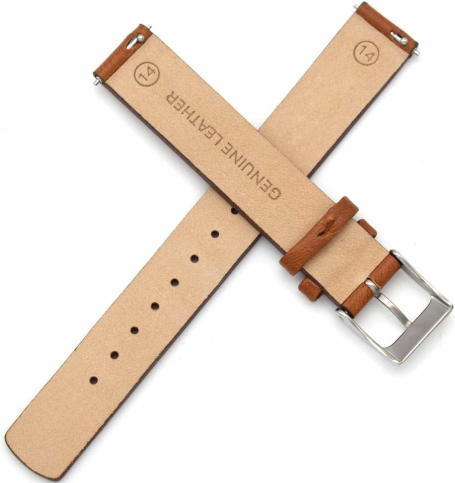 Best bullish 14Mm Interchangeable Genuine Leather Watch Strap Replacement For Skagen