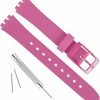 Clearance OliBoPo Replacement 12Mm Waterproof Silicone Rubber Watch Strap Watch Band For Swatch (Rose)