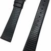 New NewLife 14Mm Black Genuine Leather Watchband | Flat, Tail Lizard Grain Replacement Wrist Watchstrap That Brings New Life To Any Watch (Womens Standard Length)