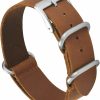 Wholesale WOUKUP Leather Watch Strap 20Mm 22Mm Premium Crazy Horse Leather Watch Band For Men Women Black/Brown/Grey/Blue